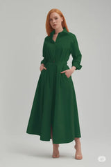 Vestido Suelto Mujer Elástico Cintura Alta Mostrar Delgado Temperamento