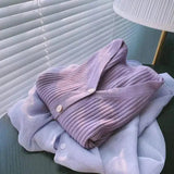 Cozy Ribbed Knit Cardigan with Button Detail-1