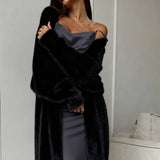 Furry Long Cardigan Duster Coat
