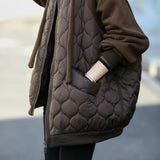Cozy Hooded Stitching Puffer Coat