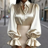 Puff Sleeve Ruffle Blouse