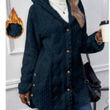 Cozy Hooded Button Cardigan Coat