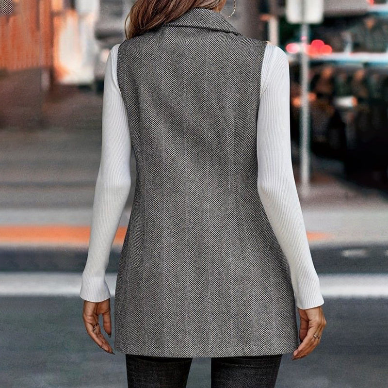 Sleeveless Blazer Vest Cardigan