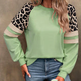 Leopard Print Raglan Sweatshirt