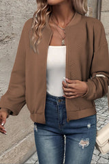 Black Leather Bomber Jacket