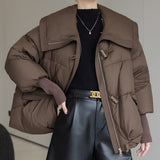 Chic Short Fur Collar Puffer