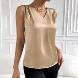 Satin V-Neck Camisole Tank