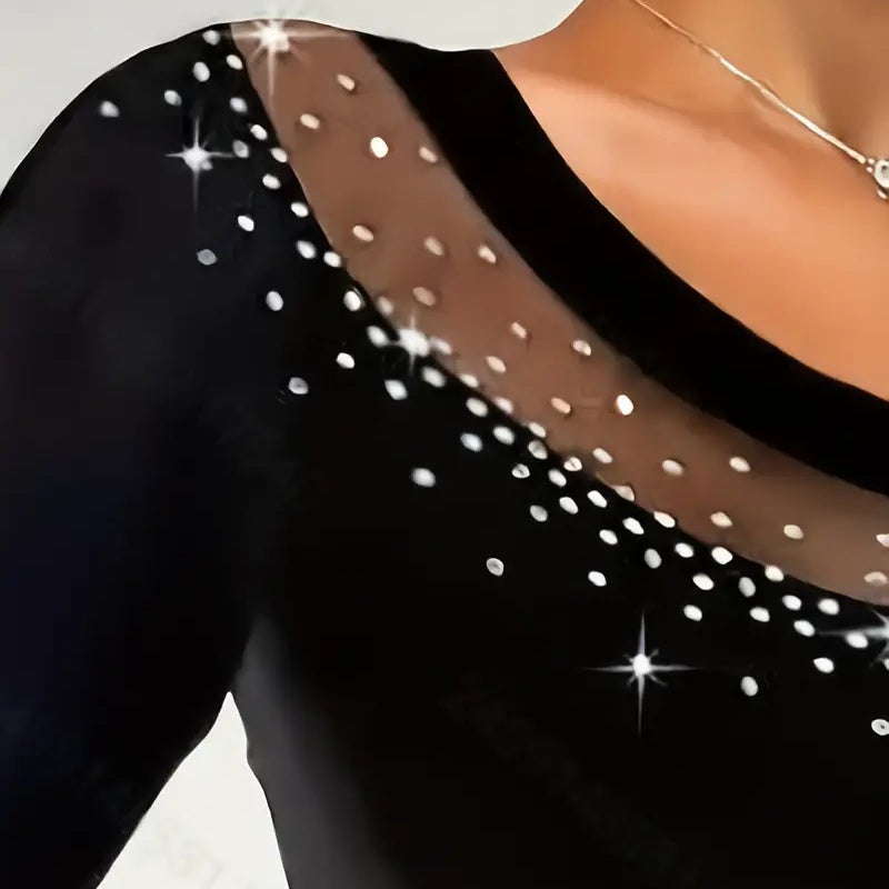 Sheer One Shoulder Mesh Top