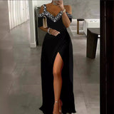 European And American Off-shoulder Spaghetti Strap Dress