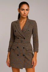 Otoño e invierno de la moda de las mujeres de manga larga cinturón doble