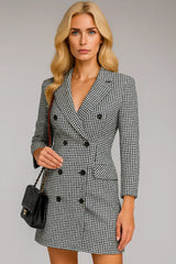 Otoño e invierno de la moda de las mujeres de manga larga cinturón doble