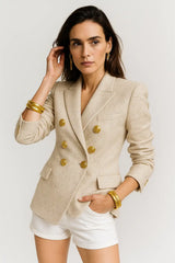 Blazer sastre de doble botonadura para mujer
