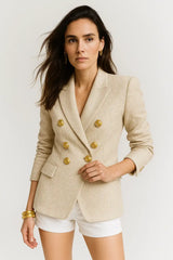 Blazer sastre de doble botonadura para mujer