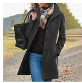 Wool Blend Mid-Length Coat