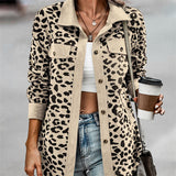 Leopard Print Long Sleeve Jacket
