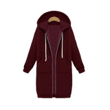 Hooded Fleece Longline Jacket