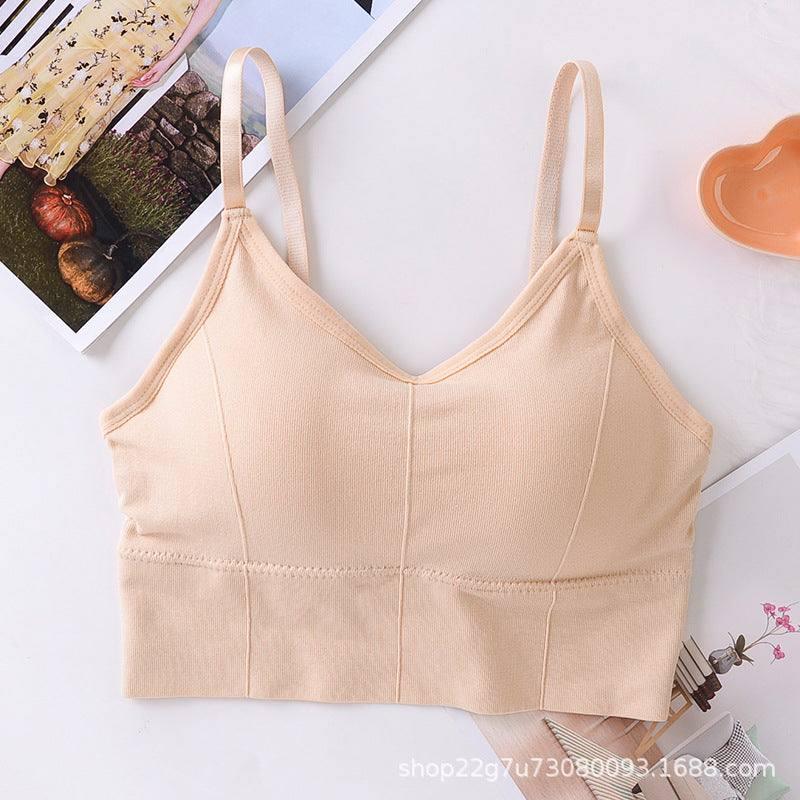 Big size bra without size gathering-Cream-8