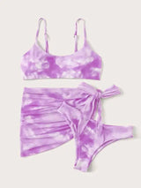 Bikini ladies split swimsuit-Purple-2