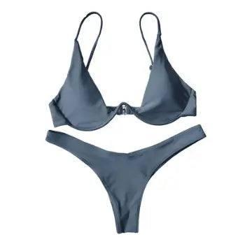 Bikini multi-color optional swimsuit-Gray-3