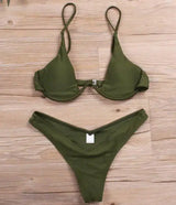 Bikini multi-color optional swimsuit-Green-8