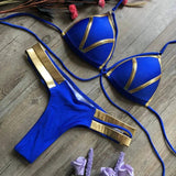 Bronzing bikini-Blue-7