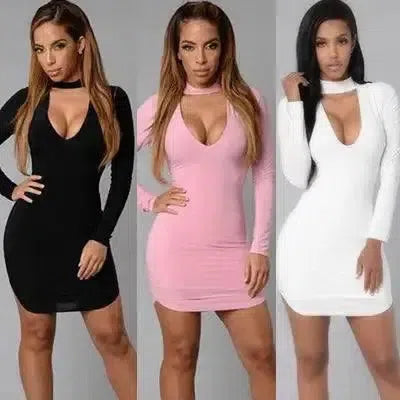 bursting, V collar, cocktail dresses and dress dresses-1