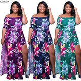 Chic Plus-Size Floral Maxi Dress for Spring-2