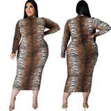 Chic Plus-Size Tiger Print Dress: Style & Comfort-Tiger-7