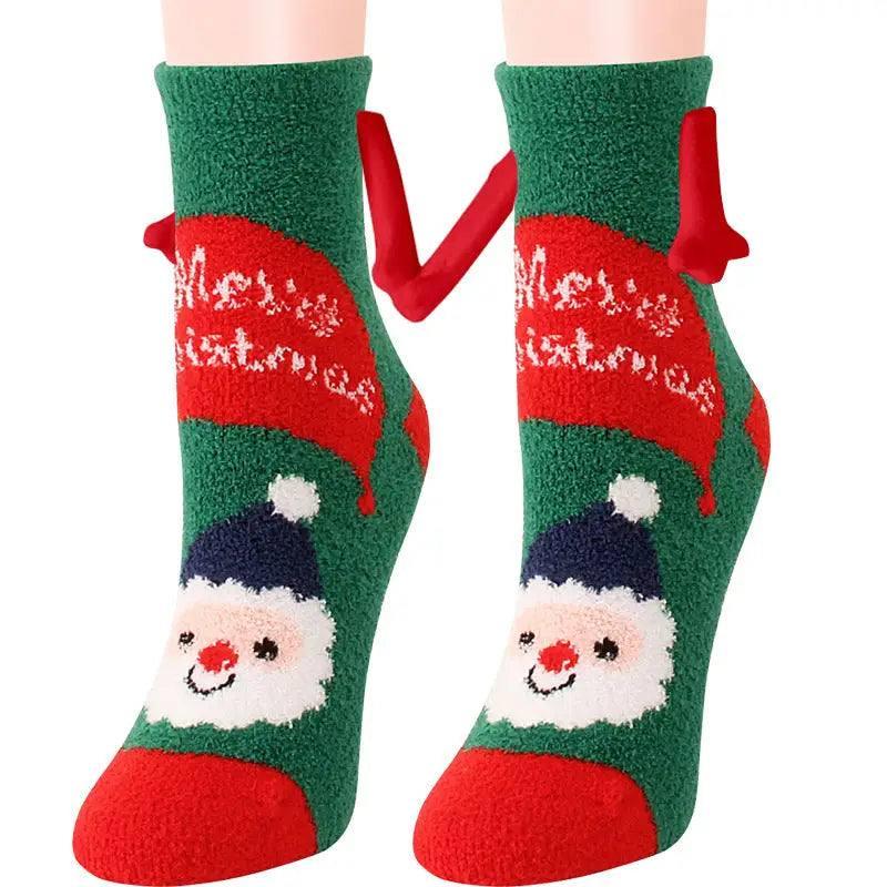 Christmas Supplies Coral Fleece Tube Socks Warm Slipper Bed-Figure 22-23