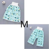 Cotton and bamboo fiber Baby diaper skirt-BlueSuit-19