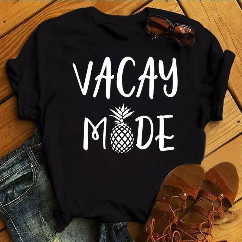 Cute Pineapple O-Neck Tee-HX6-black-1