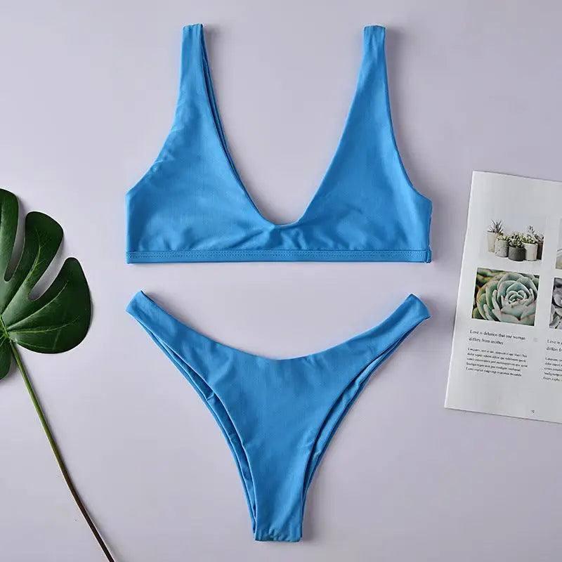 Ensemble bikini fluo-Blue-3