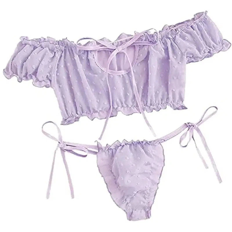 European and American Lingerie Women's Strapless-LightPurple-8