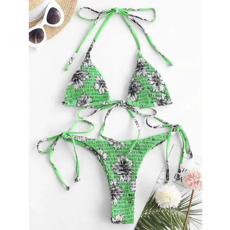 European And American Ladies Split Print Bikini Swimsuit-8style-4