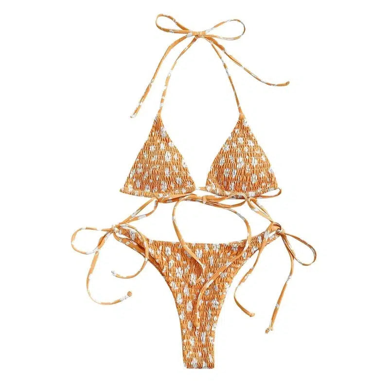 European And American Ladies Split Print Bikini Swimsuit-8