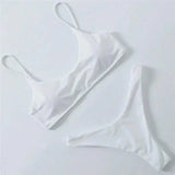 European and American split swimwear-White-2