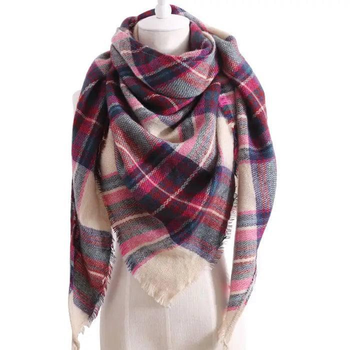 European And American Triangle Cashmere Women's Winter Scarf-20