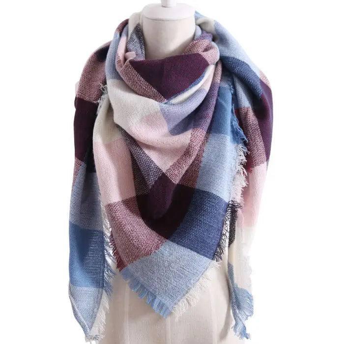 European And American Triangle Cashmere Women's Winter Scarf-23