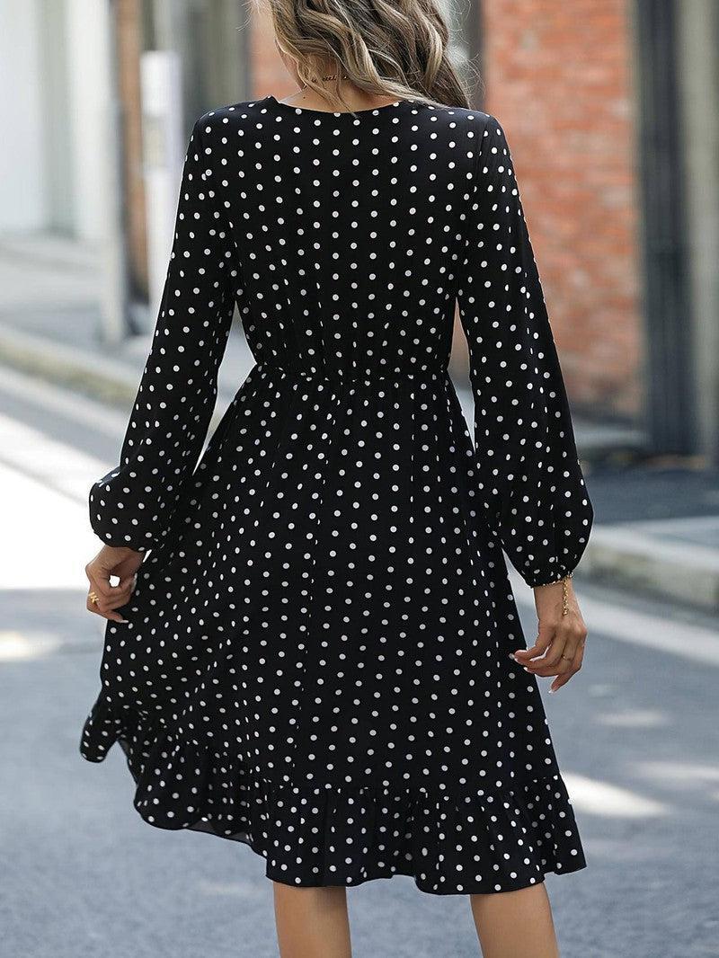 Are Polka Dots Slimming Long Sleeve Top-10