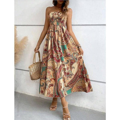 European And American Women's Printed Dress-2