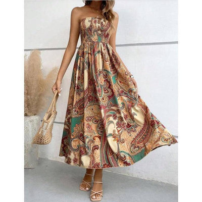 European And American Women's Printed Dress-3