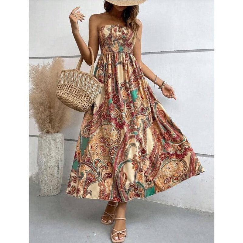 European And American Women's Printed Dress-6