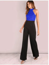 European and American women's jumpsuit hanging neck-4