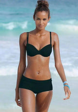 European And Beautiful Split Bikini-Black-2