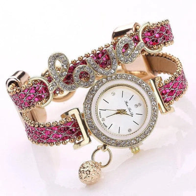 FanTeeDa Brand Women Bracelet Watches Ladies Watch Rhinestones Clock Womens Fashion Dress Wristwatch Relogio Feminino Gift-1