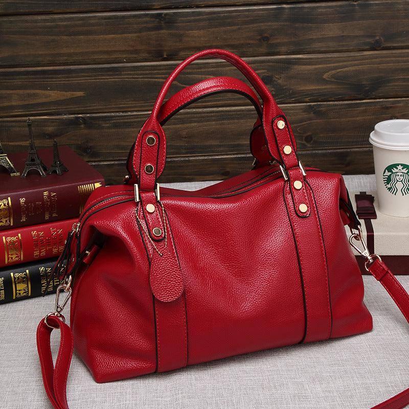 Fashion Boston Shoulder Bag Women's Handbags Retro Rivet Design Personalized Crossbody Bags-1