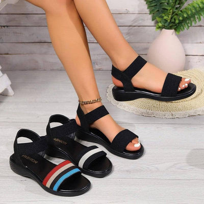 Fashion Color-block Elastic Sandals Summer Fashion Fish-5