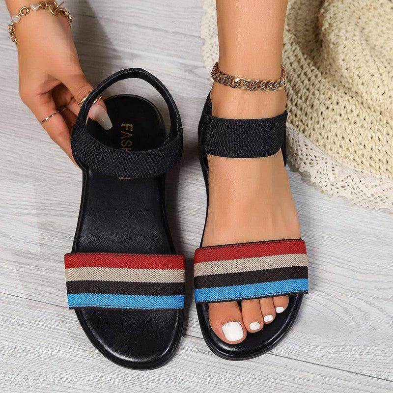 Fashion Color-block Elastic Sandals Summer Fashion Fish-7