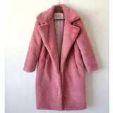 Fashion High Quality Velvet Fur Long Coat Women-10