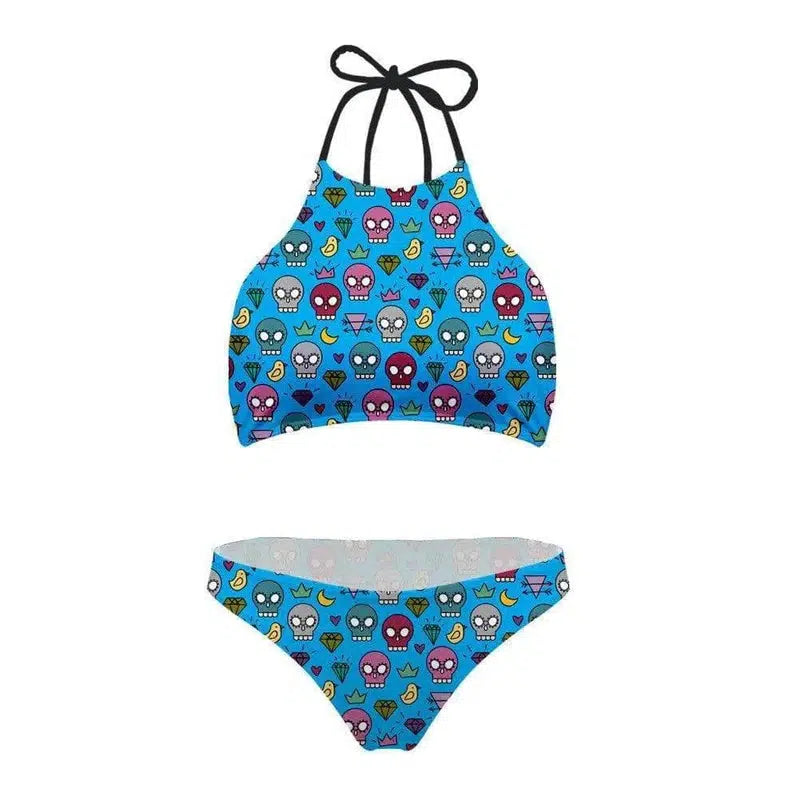 Fashion No Steel Ring Split Swimsuit Bikini Back Print-5style-7